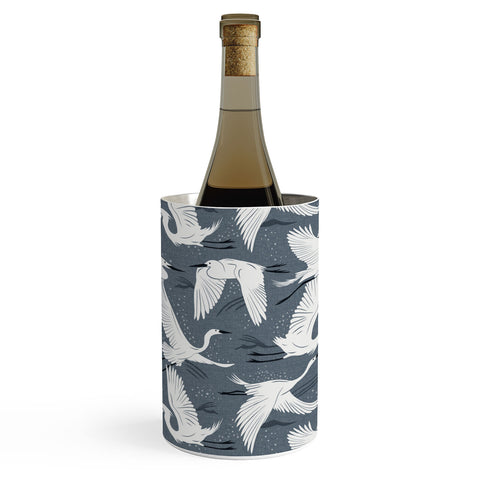 Heather Dutton Soaring Wings Steel Blue Grey Wine Chiller