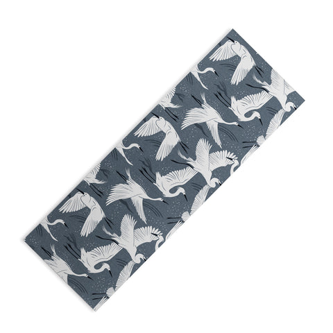 Heather Dutton Soaring Wings Steel Blue Grey Yoga Mat