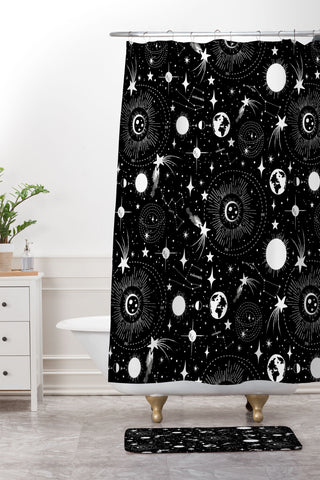 Heather Dutton Solar System Shower Curtain And Mat