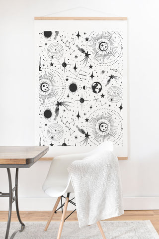 Heather Dutton Solar System White Art Print And Hanger