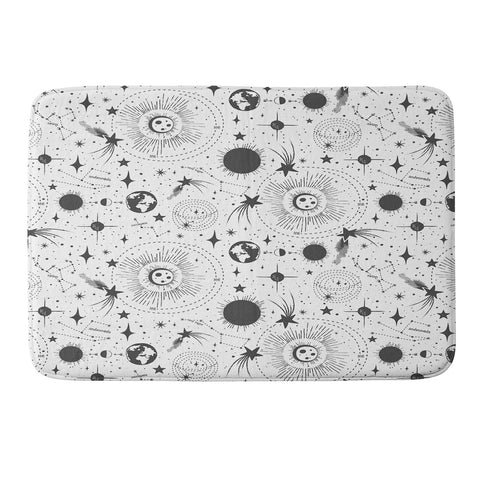 Heather Dutton Solar System White Memory Foam Bath Mat