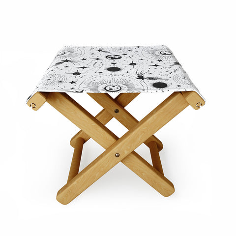 Heather Dutton Solar System White Folding Stool