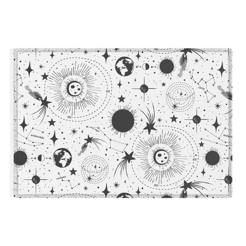 Heather Dutton Solar System White Outdoor Rug