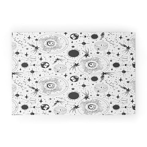 Heather Dutton Solar System White Welcome Mat