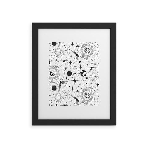 Heather Dutton Solar System White Framed Art Print