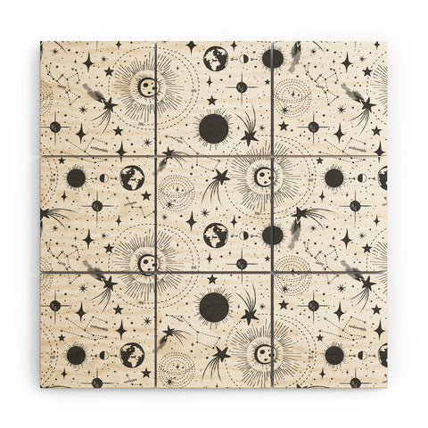 Heather Dutton Solar System White Wood Wall Mural
