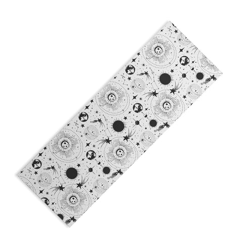 Heather Dutton Solar System White Yoga Mat