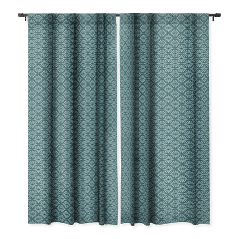Heather Dutton Solstice Teal Blackout Window Curtain