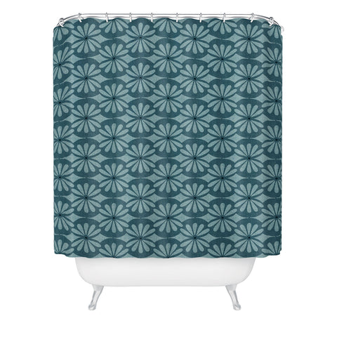 Heather Dutton Solstice Teal Shower Curtain