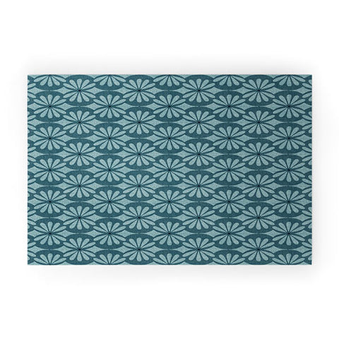 Heather Dutton Solstice Teal Welcome Mat