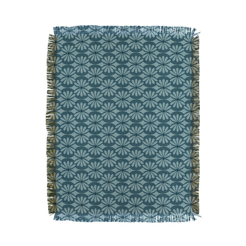 Heather Dutton Solstice Teal Throw Blanket