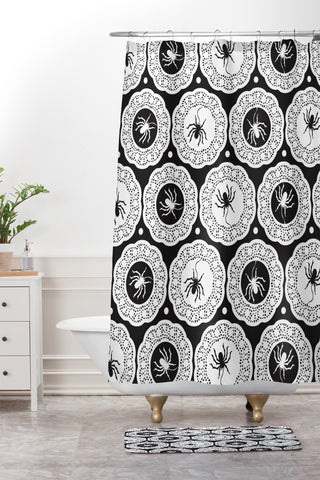 Heather Dutton Spiders Delight Shower Curtain And Mat