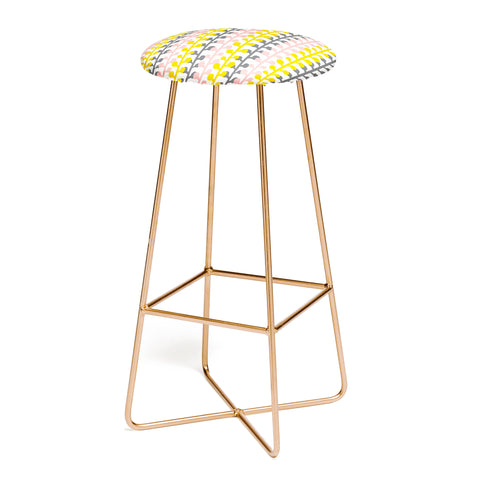 Heather Dutton Sprig Pink Lemonade Bar Stool