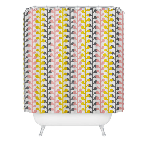 Heather Dutton Sprig Pink Lemonade Shower Curtain