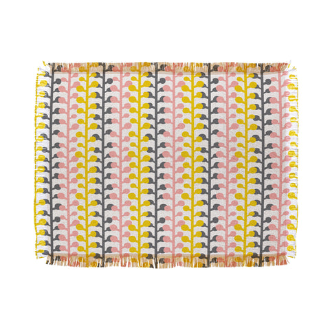 Heather Dutton Sprig Pink Lemonade Throw Blanket