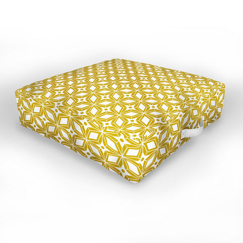 Heather Dutton Starbust Gold Outdoor Floor Cushion