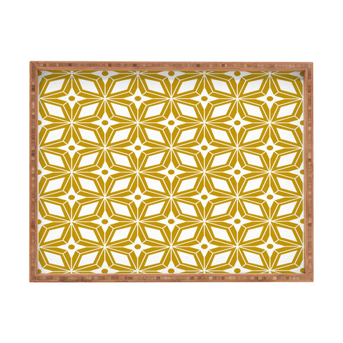 Heather Dutton Starbust Gold Rectangular Tray