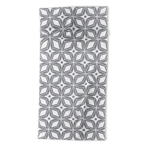 Heather Dutton Starbust Grey Beach Towel