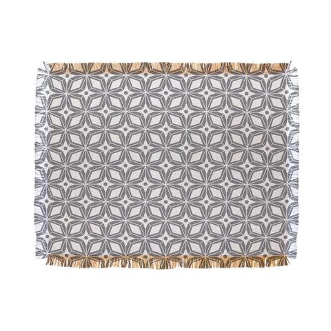 Heather Dutton Starbust Grey Throw Blanket