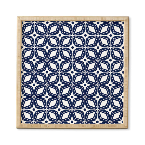 Heather Dutton Starbust Navy Framed Wall Art