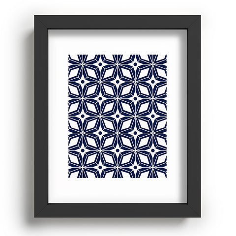 Heather Dutton Starbust Navy Recessed Framing Rectangle