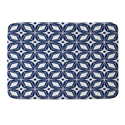 Heather Dutton Starbust Navy Memory Foam Bath Mat