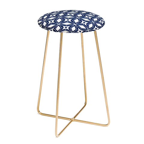Heather Dutton Starbust Navy Counter Stool