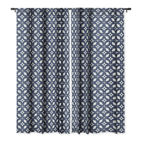 Heather Dutton Starbust Navy Blackout Window Curtain