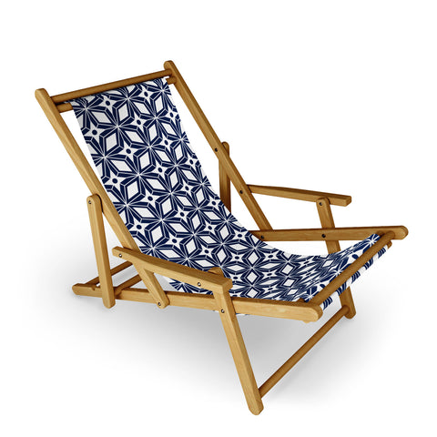 Heather Dutton Starbust Navy Sling Chair