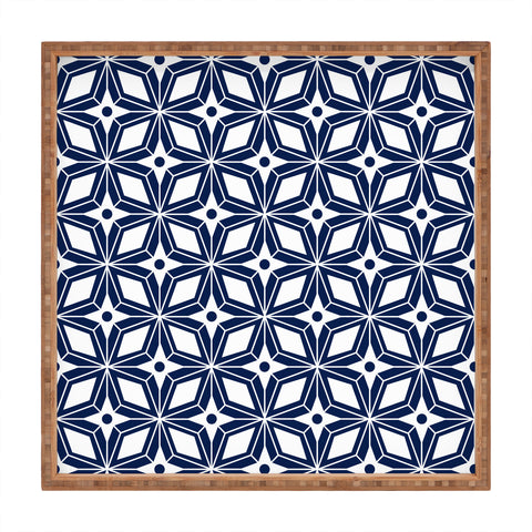 Heather Dutton Starbust Navy Square Tray