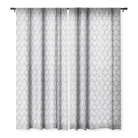Heather Dutton Study in Gray Sheer Window Curtain