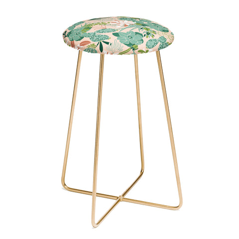 Heather Dutton Succulent Garden Blush Counter Stool
