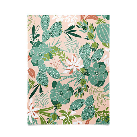 Heather Dutton Succulent Garden Blush Poster