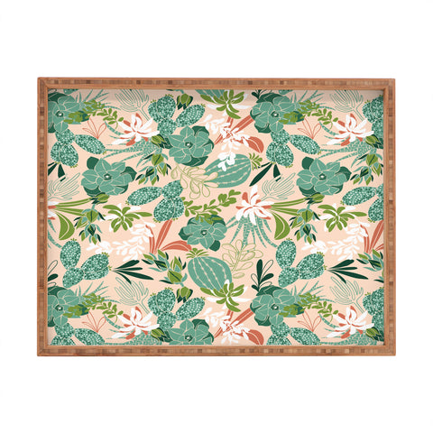 Heather Dutton Succulent Garden Blush Rectangular Tray