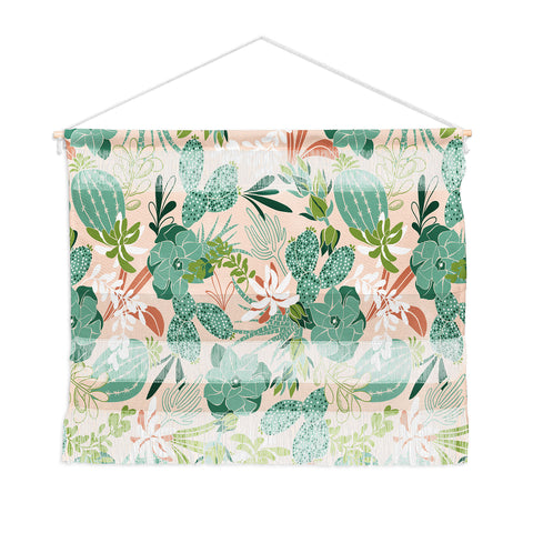 Heather Dutton Succulent Garden Blush Wall Hanging Landscape