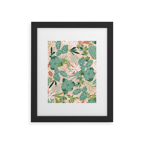 Heather Dutton Succulent Garden Blush Framed Art Print