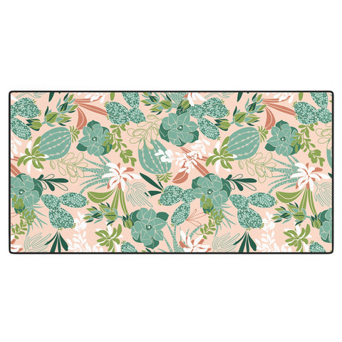 Heather Dutton Succulent Garden Blush Desk Mat