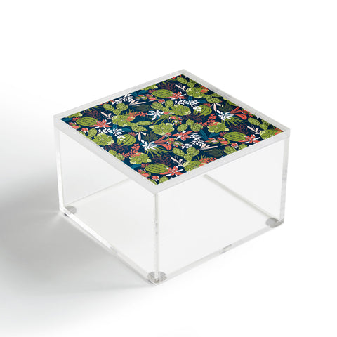 Heather Dutton Succulent Garden Navy Acrylic Box