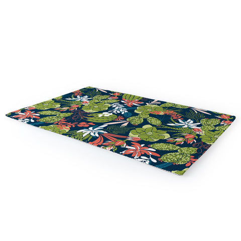 Heather Dutton Succulent Garden Navy Area Rug