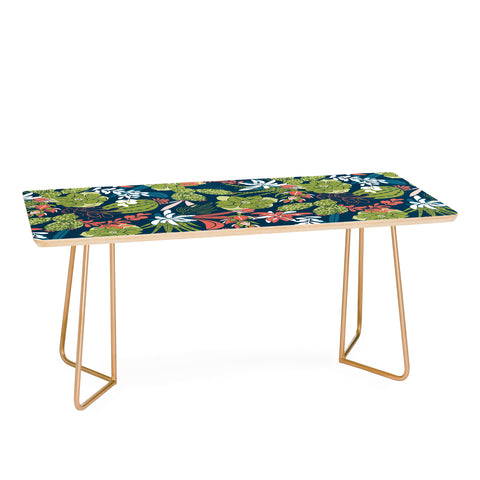 Heather Dutton Succulent Garden Navy Coffee Table