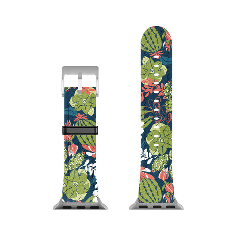 Heather Dutton Succulent Garden Navy Apple Watch Band