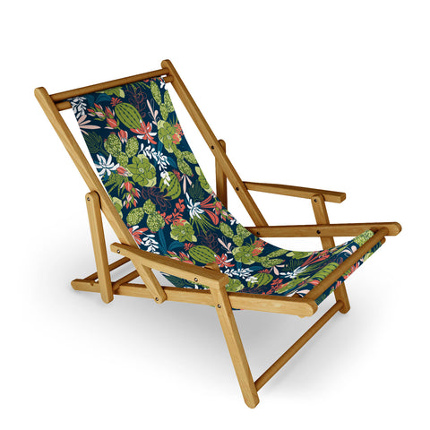 Heather Dutton Succulent Garden Navy Sling Chair