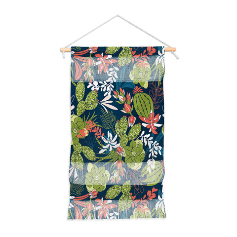 Heather Dutton Succulent Garden Navy Wall Hanging Portrait