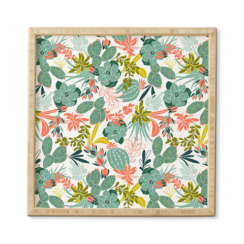 Heather Dutton Succulent Garden White Framed Wall Art