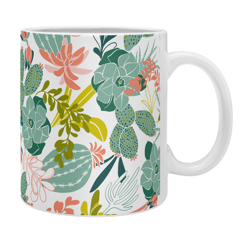 Heather Dutton Succulent Garden White Coffee Mug