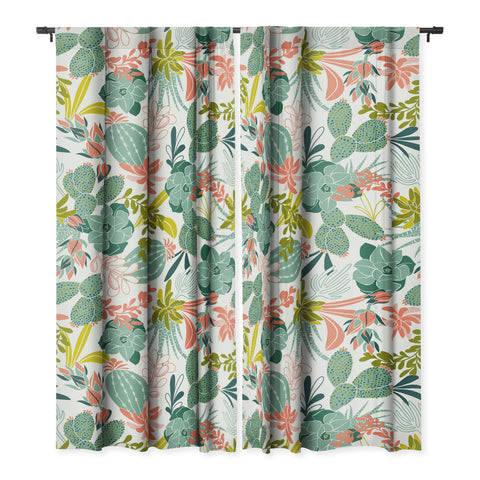 Heather Dutton Succulent Garden White Blackout Non Repeat