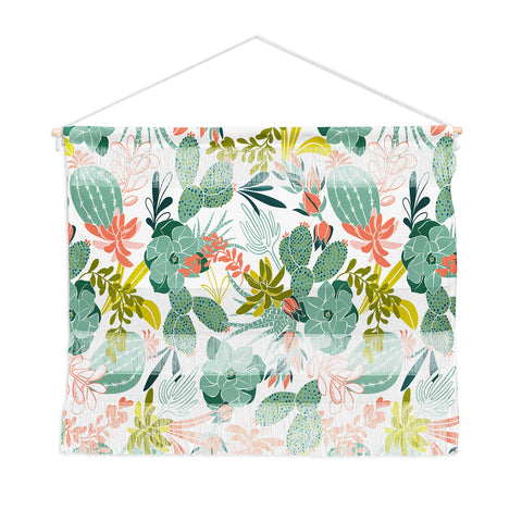 Heather Dutton Succulent Garden White Wall Hanging Landscape