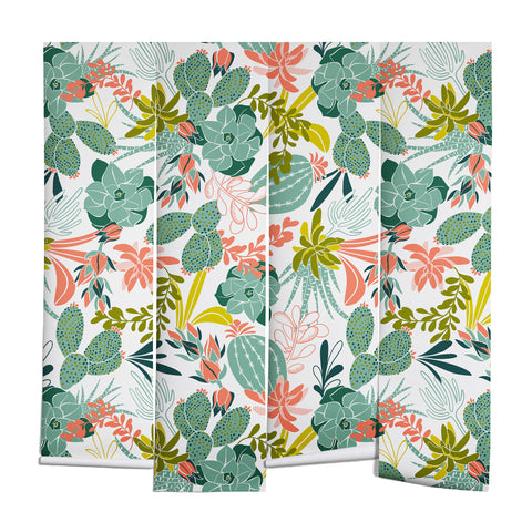 Heather Dutton Succulent Garden White Wall Mural