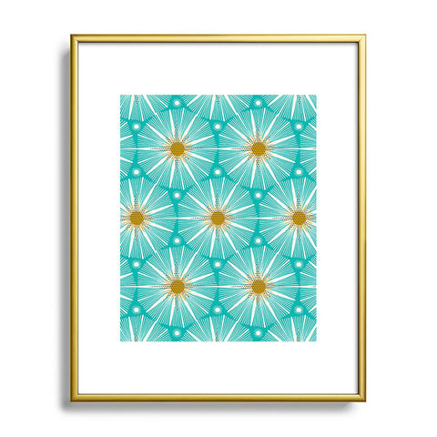 Heather Dutton Supernova Aqua Metal Framed Art Print