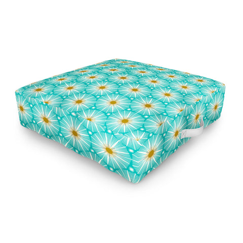 Heather Dutton Supernova Aqua Outdoor Floor Cushion